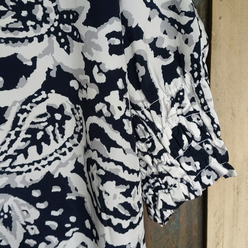 LOFT Lightweight Paisley Dress - Women's 10 - Picture 3 of 6